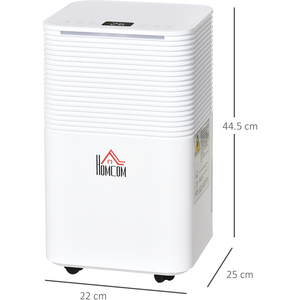 HOMCOM 10L per Day Quiet Dehumidifier for Home Laundry - White by HOMCOM