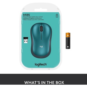 Logitech Wireless Optical Mouse - Blue / M185 Blue by Logitech