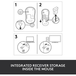 Logitech Wireless Optical Mouse - Grey / M185 Grey by Logitech