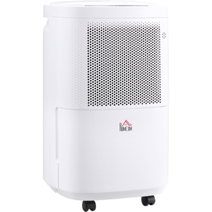 HOMCOM Portable Dehumidifier with WiFi Smart App Control - White, Black by HOMCOM