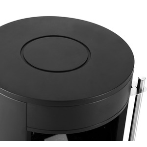 HOMCOM Electric Fireplace Heater 900W,1800W-Black - Black