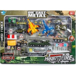 Big Daddy Kids Vehicle Set with Accessories - Multi / Military Aircaft / 40+ by Big Daddy