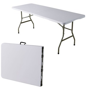 Home Source Folding 6FT Trestle Table - White by Home Source