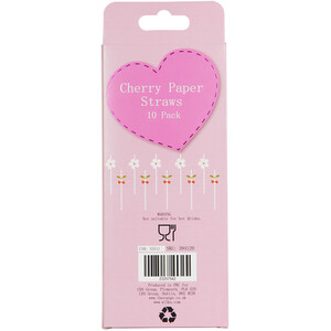Pack of 10 Cherry Paper Straws
