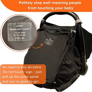 SnoozeShade Universal Fit Baby Car Seat Sunshade - Grey