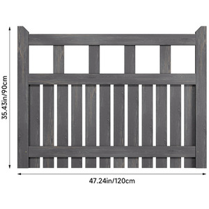 Spruce Wood Garden Fence Gate with Raised Sides by Livingandhome