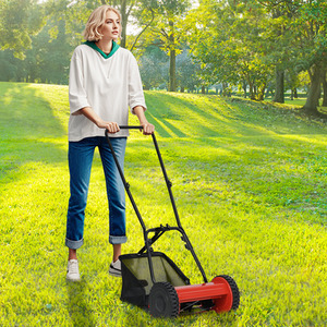 Push Lawn Mower Manual Grass Sweeper by Costway