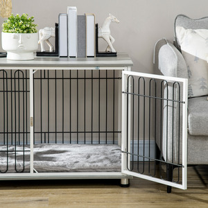 PawHut Dog Crate Furniture Side End Table with soft Washable Cushion by PawHut