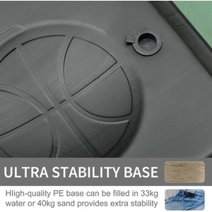 HOMCOM Basketball Hoop Stand with Adjustable Height - Black by HOMCOM