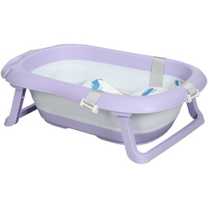 ZONEKIZ Foldable Baby Bathtub with Non-Slip Support Legs - Purple by ZONEKIZ
