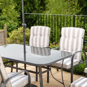 Reclining Garden Leisure And Dining Furniture Set - Grey by Hectare