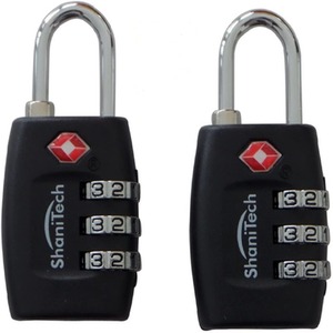 Combination Travel Luggage Lock TSA approved - Black by ShaniTech