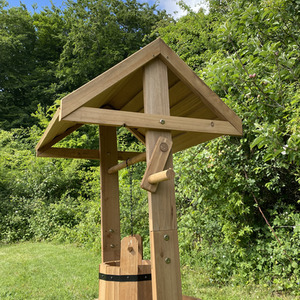 Large Wooden Wishing Well Garden Planter - Natural / 1 by Selections