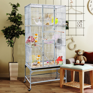 Extra Large Bird Cage with Detachable Stand - White by Yaheetech