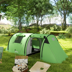 Outsunny 2 Room Camping Tent for 3-4 Man, 3000mm Waterproof by Outsunny