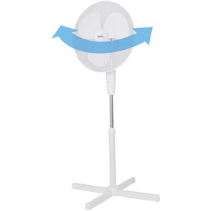 Igenix 16 Inch Pedestal Fan White Pack of 2 by Igenix