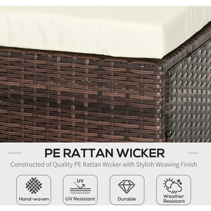 Outsunny 5 Pieces Rattan Sofa Set - Brown by Outsunny