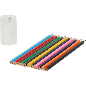 Pack of 12 Colouring Pencils Tube with Sharpener by Artbox