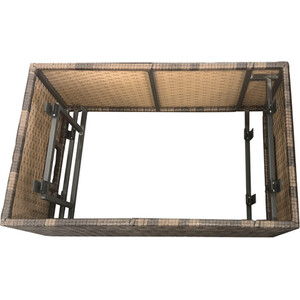 Carolina Adjustable Rattan Table Set - Brown