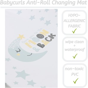 Anti-Roll Wedge Baby Changing Mat - Love You To The Moon / Love You To The Moon by Babycurls