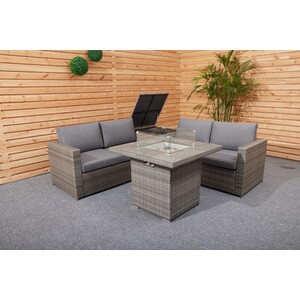 New Hampshire Conversation Firepit Set - Grey by Malay