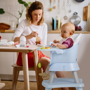 Multifunctional Baby High Chair - Blue by Costway