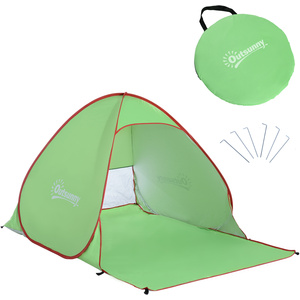 Outsunny 2-3 Person Pop up Beach Tent - Green by Outsunny