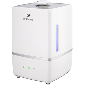 Ultrasonic Cool Warm Mist Humidifier with Ioniser and Aroma Diffuser Tray - White by PureMate