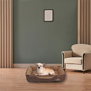 Faux Fur Dog Bed in Brown by Actiaspet