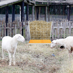 Livestock Hay Rack Forage Rack - Silver by Costway