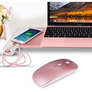Aluminum Space Saver Desktop Organizer with Four USB Ports for Charging - RoseGold by Aquarius