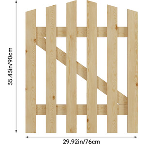Solid Wood Garden Gate with Z-Shaped Structure by Livingandhome