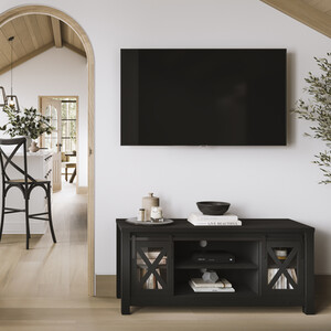 Clover Black and Glass Media Unit - Black