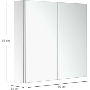 Stainless Steel Wall Mounted Storage Cabinet - Silver by HOMCOM
