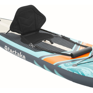 Paddle Board 2-In-1 Inflatable SUP Kayak, with Pump, Backpack - Turquoise & Black by tectake