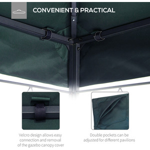 Outsunny Patio Gazebo Tent Cover Replacement by Outsunny