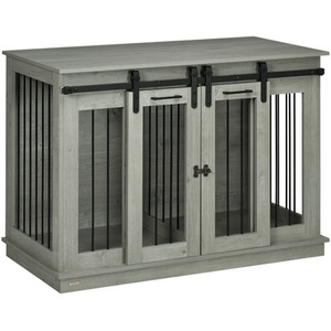 PawHut Dog Crate Furniture for Large Dogs and Small Dogs - Grey by PawHut