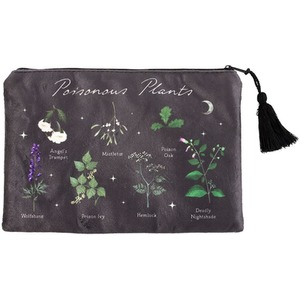 Poisonous Plants Makeup Bag - Black by Kingsbury Gifts