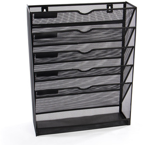 Mesh Wall Mounted File Organiser - Black by Maison & White