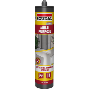 Soudal Multi Purpose Silicone Sealant - Grey by Soudal