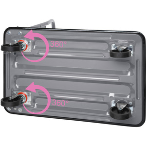 Folding Trolley with Brakes - Black / 73cm by tectake