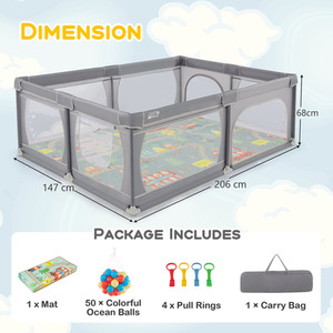 Baby Activity Center Baby Playpen with Mat by Costway