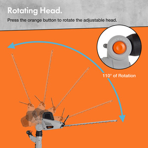 600W Pole Hedge Trimmer - Grey by VonHaus