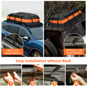 424L Large Car Roof Top Rack - Black by Costway