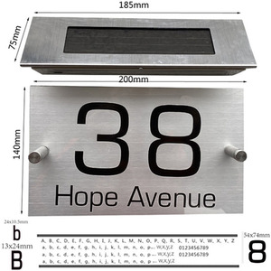 Personalised House Sign and Solar Light - Silver