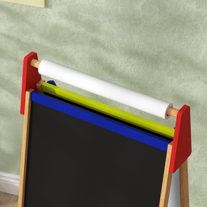 AIYAPLAY 3 in 1 Kids Easel with Paper Roll Whiteboard Chalkboard - White by AIYAPLAY
