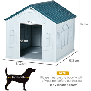 PawHut Water Resistant Outdoor Dog kennel - Blue / 98.2cm by PawHut