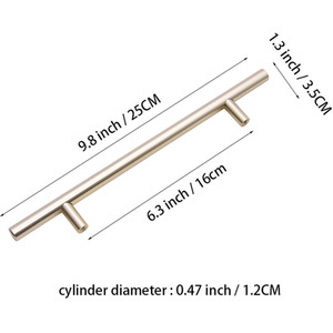 2-Piece Gold Aluminum Alloy Furniture Handles - Gold / 25cm by lifeideas