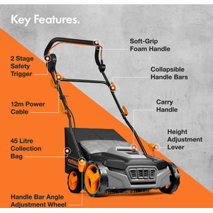 1800W Electric Artificial Grass Brush - Grey by VonHaus