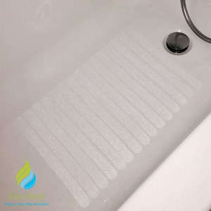 Anti Slip Bath Shower Stickers - 8 Pack Clear Strips - Clear
